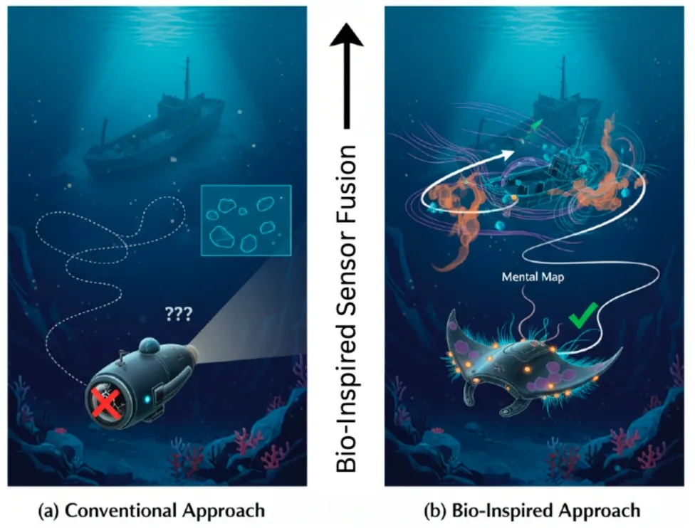 Conventional vs Bio-Inspired Approach Diagram